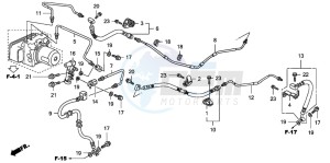 FJS600D 400 SILVER WING drawing REAR BRAKE PIPE (FJS600A)