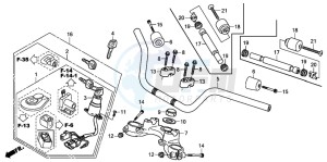 CB250P drawing HANDLE PIPE/TOP BRIDGE