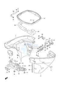 DF 25 V-Twin drawing Side Cover Gas Assist Tilt