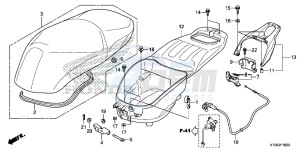 SH300AD SH300i E drawing LUGGAGE BOX/ SEAT