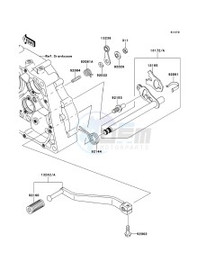 KLX125 KLX125CBF GB XX (EU ME A(FRICA) drawing Gear Change Mechanism