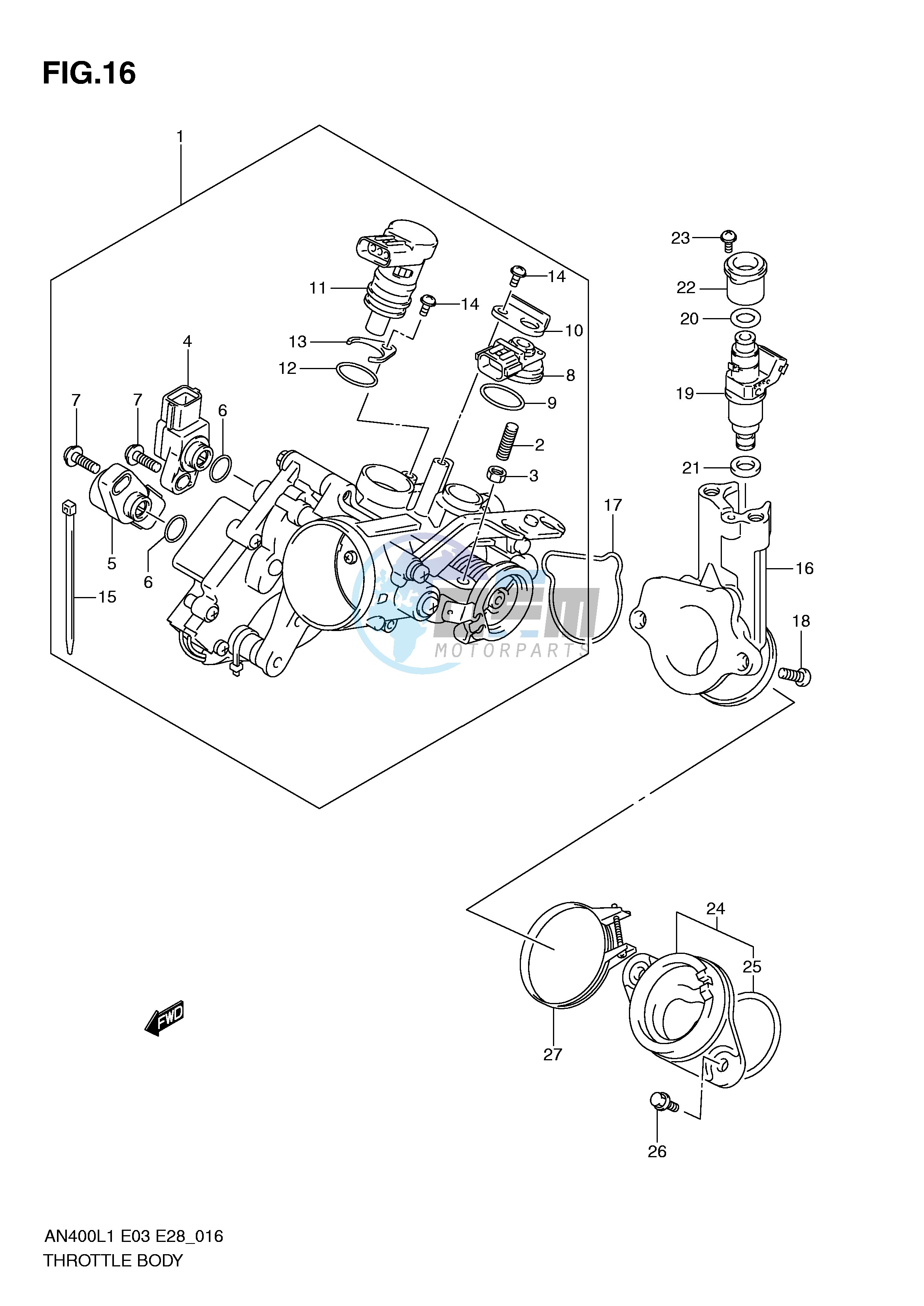 THROTTLE BODY (AN400L1 E3)