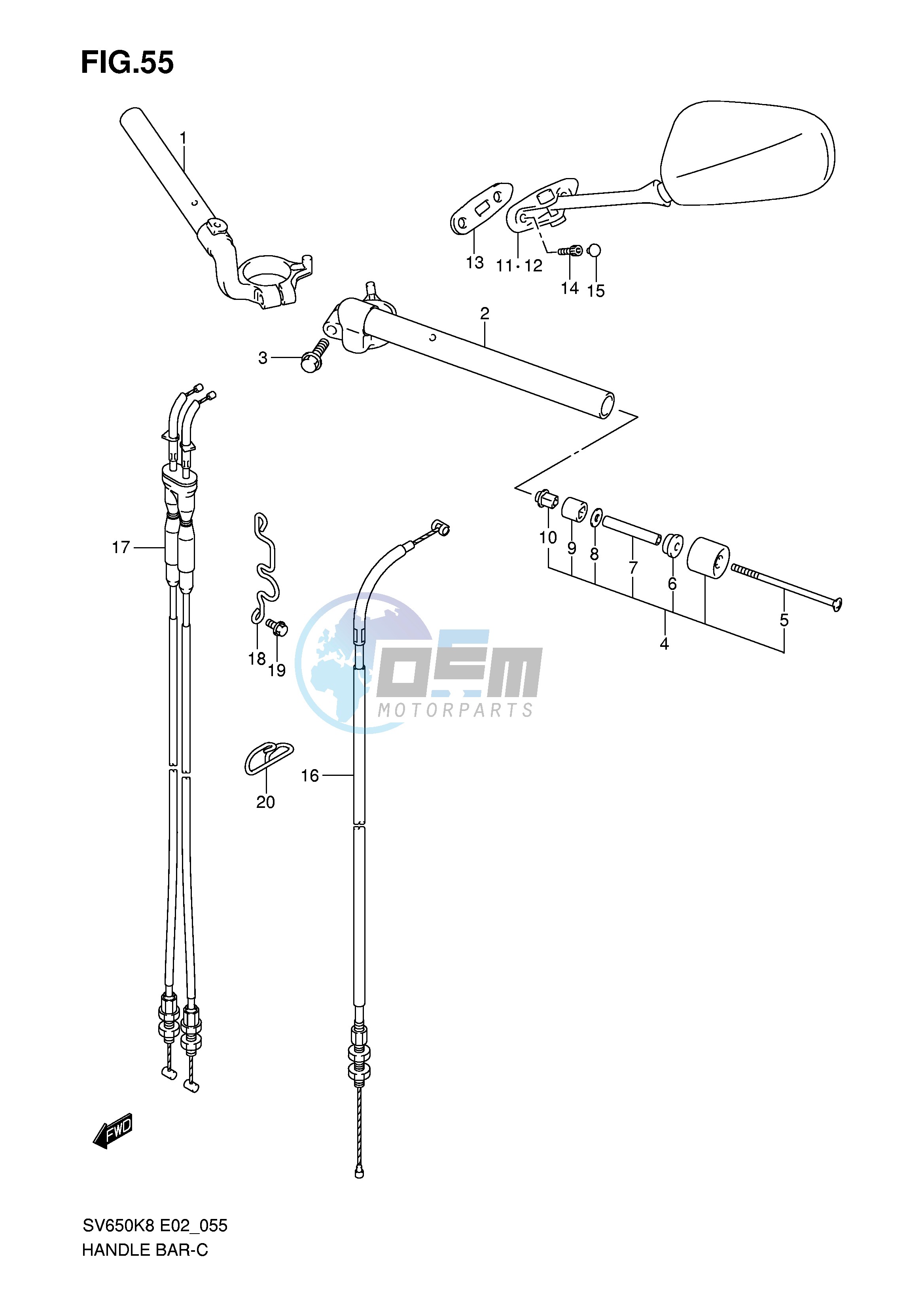 HANDLEBAR (WITH COWLING)