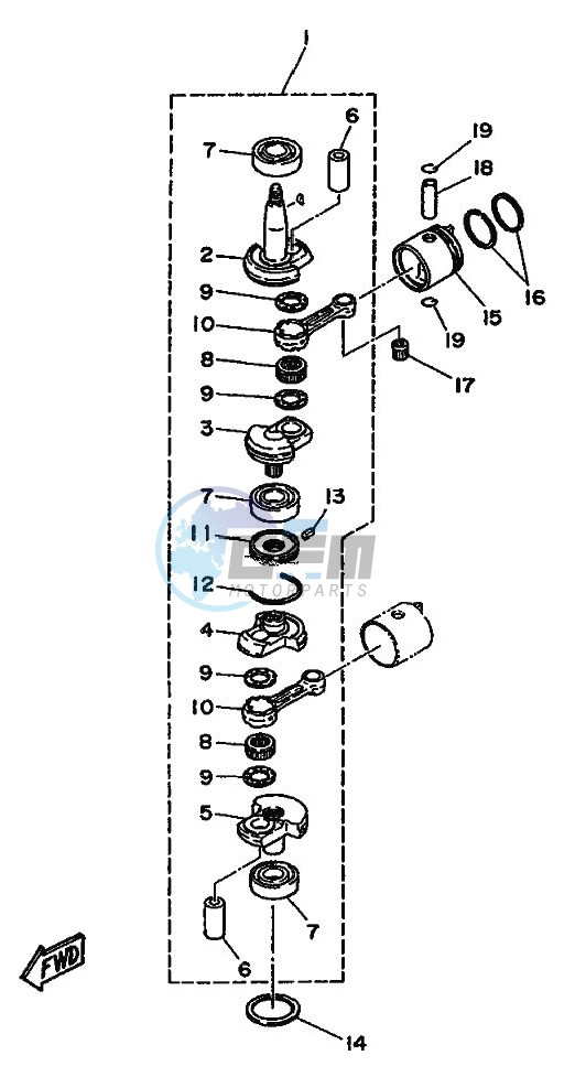 CRANKSHAFT--PISTON