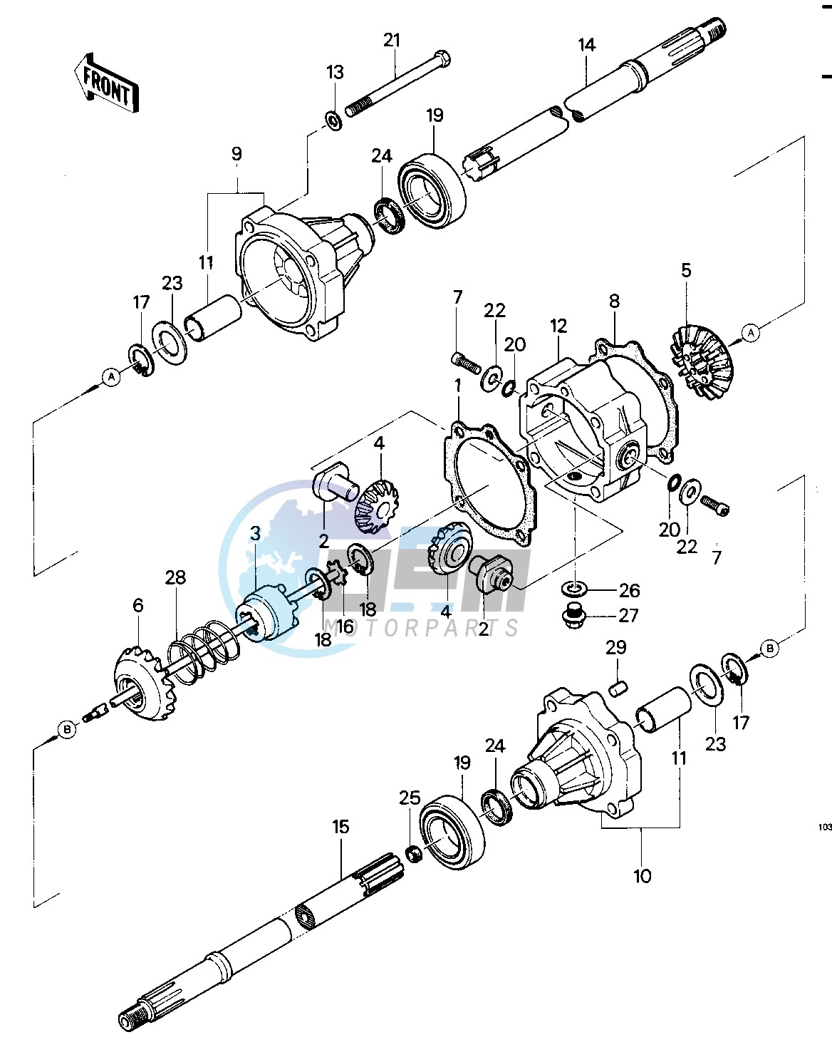 REAR AXLE -- 83 KLT200-C1- -