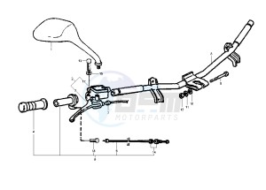 Runner POGGIALI 50 drawing Front master cilinder