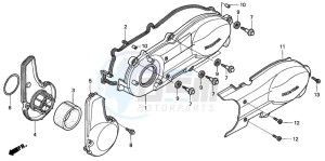 NSS250 JAZZ drawing LEFT CRANKCASE COVER