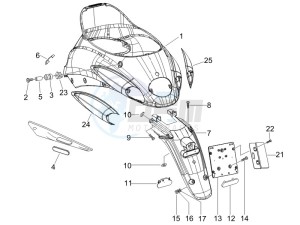 Liberty 125 4t Sport e3 (UK) UK drawing Rear cover - Splash guard