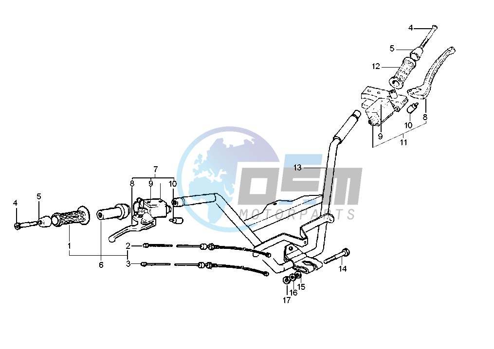 Handlebar - Front master cylinder