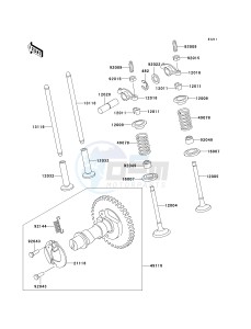 KAF 300 C [MULE 550] (C6-C7) [MULE 550] drawing VALVE-- S- -_CAMSHAFT-- S- -