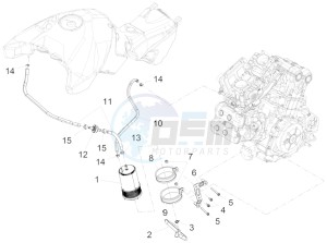 CAPONORD 1200 RALLY E3 ABS (NAFTA) drawing Fuel vapour recover system