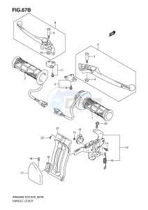 AN650 (E3-E28) Burgman drawing HANDLE LEVER (AN650AK9 AL0 E28)