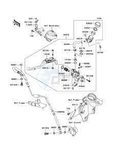 ZZR1400 ZX1400A6F FR GB XX (EU ME A(FRICA) drawing Clutch Master Cylinder