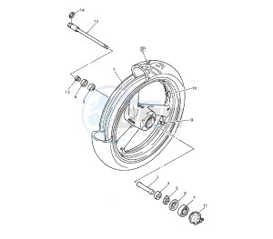 YZF SP 750 drawing FRONT WHEEL