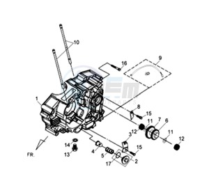 WOLF 125 SBN drawing CRANKCASE - STARTER