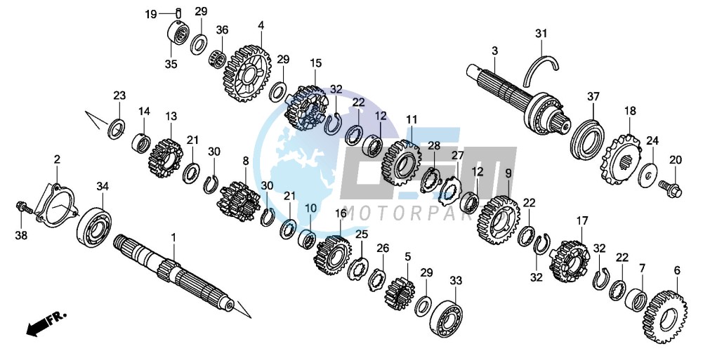 TRANSMISSION (CBF600S8/SA8/N8/NA8)