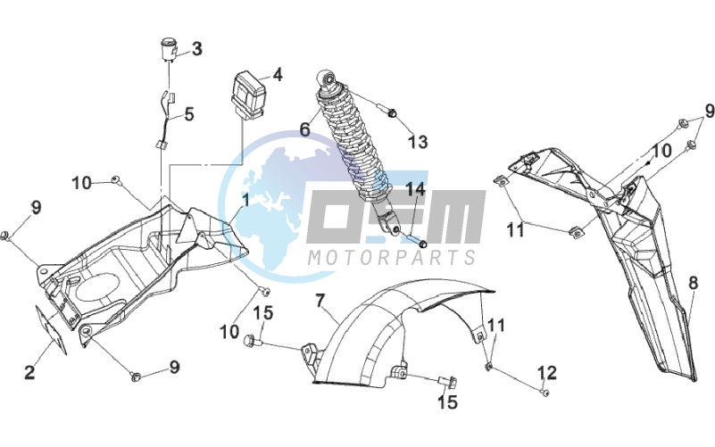 REAR SUSPENSION - REAR FENDER - MUD GUARD