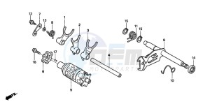 XR250R drawing GEAR SHIFT DRUM