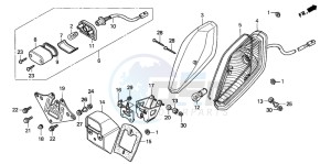 VT750CA drawing TAILLIGHT