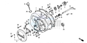 TRX200 FOURTRAX 200 drawing RIGHT CRANKCASE COVER