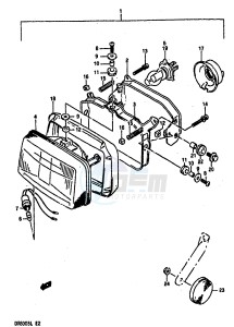 DR800S (E4) drawing HEADLAMP