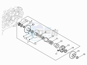 PRIMAVERA 50 4T 3V E4 30 MPH NOABS 30 Mph (NAFTA) drawing Driven pulley