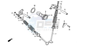 XR200R drawing CAMSHAFT/VALVE