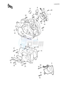 KLT 250 A [KLT250] (A2) [KLT250] drawing ENGINE COVERS -- 83 A2- -