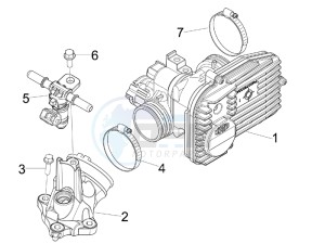 LX 125 4T 2V ie E3 Taiwan drawing Throttle body - Injector - Union pipe