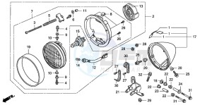 VT750C drawing HEADLIGHT