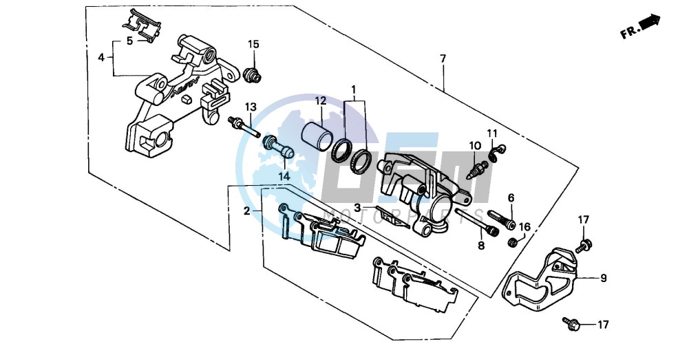 REAR BRAKE CALIPER