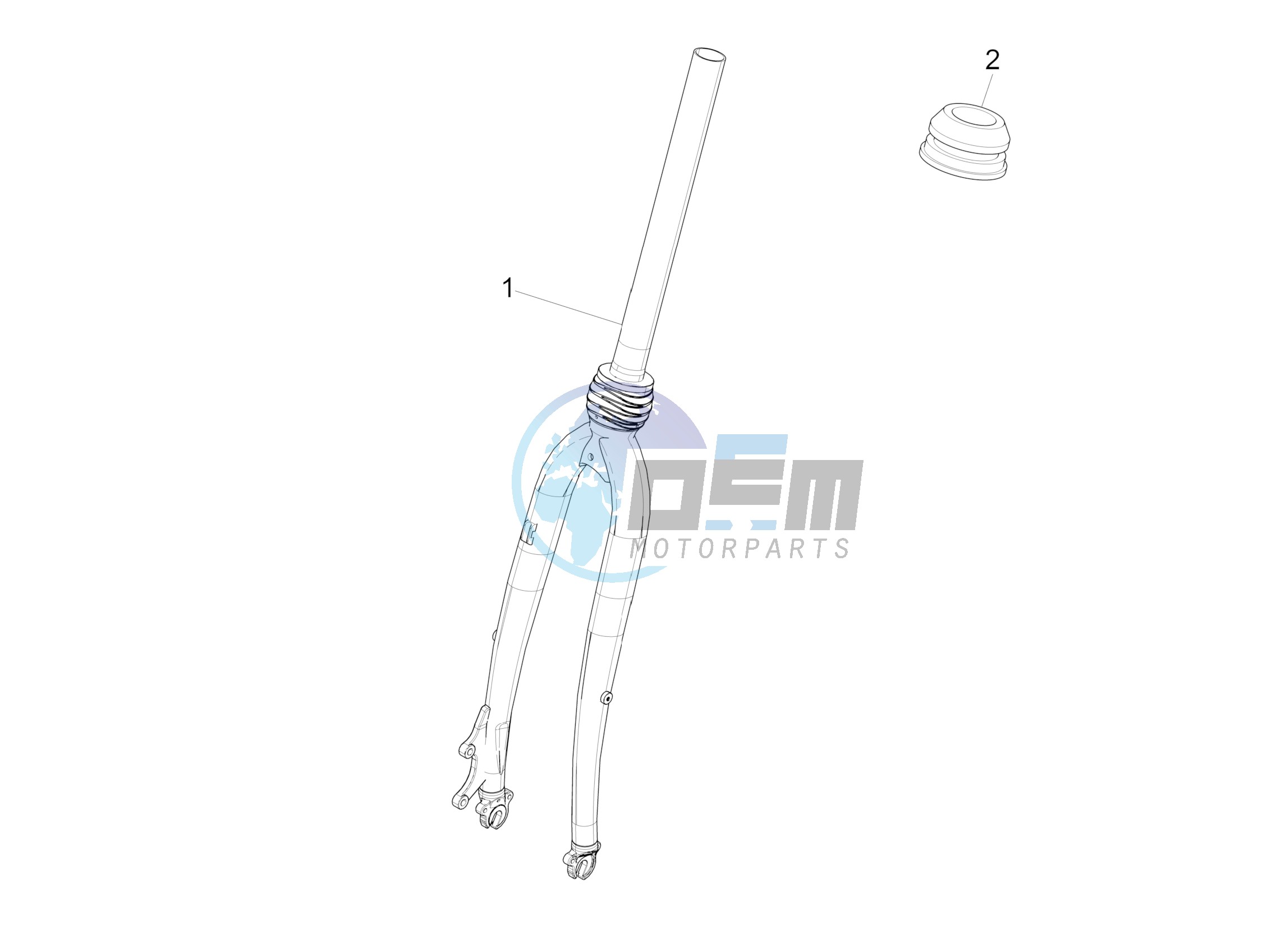 Fork/steering tube - Steering bearing unit