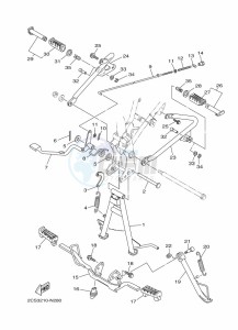 YB125 (2CSD) drawing STAND & FOOTREST