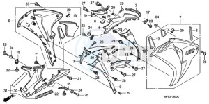 CBR1000RR9 France - (F / MME) drawing MIDDLE COWL