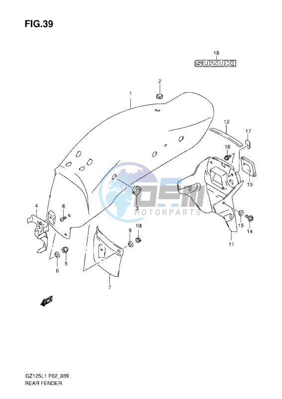 REAR FENDER L1