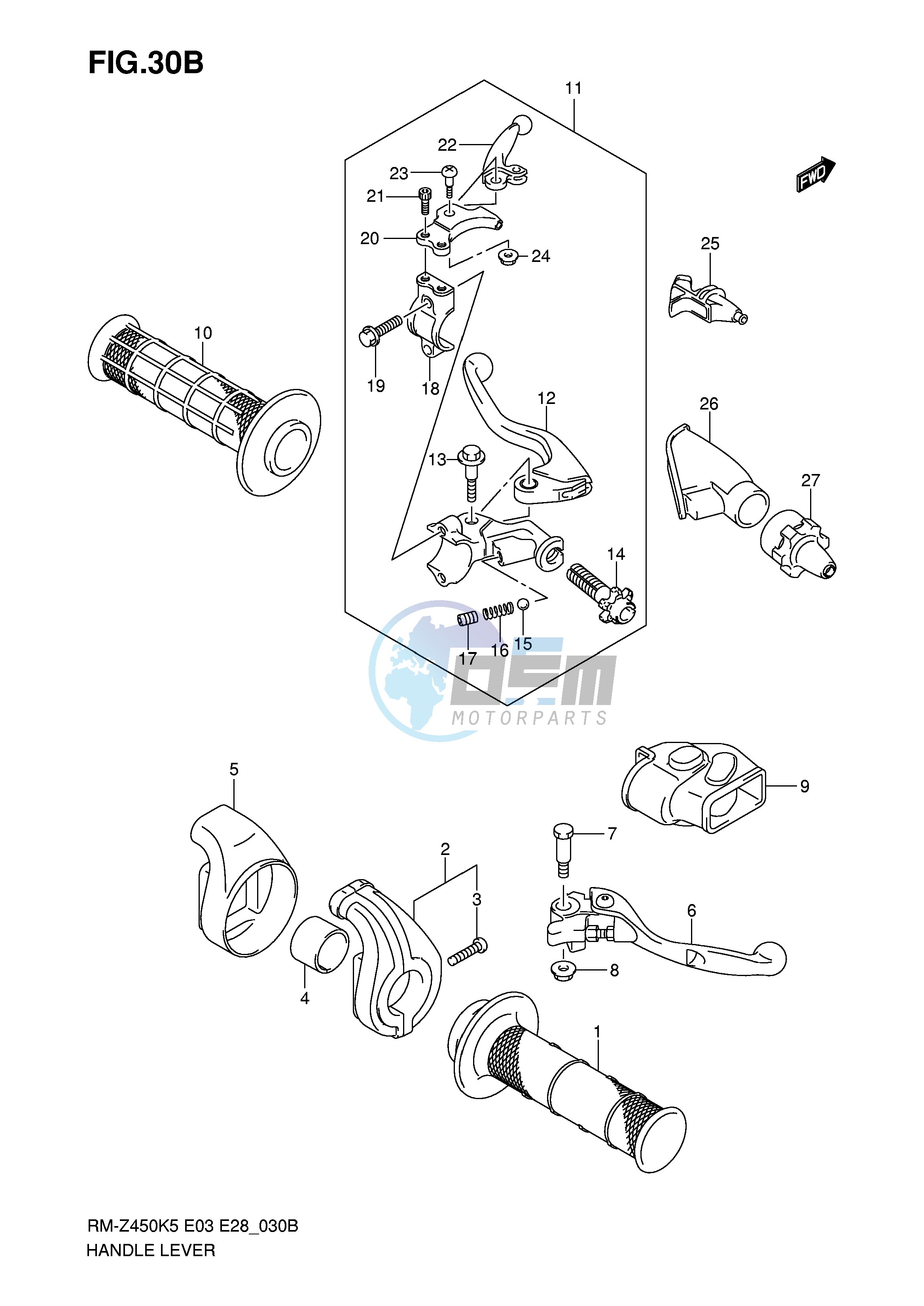 HANDLE LEVER (MODEL K7)