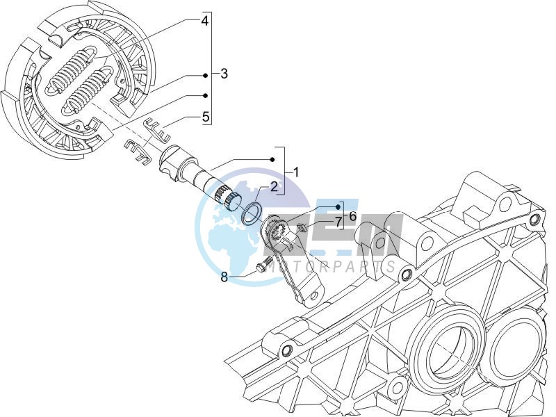 Rear brake - Brake jaw