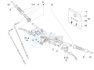 GTS 300 HPE 4T-4V IE ABS E4 (NAFTA) drawing Handlebars - Master cil.