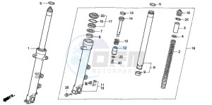 CBR600SE drawing FRONT FORK (1)