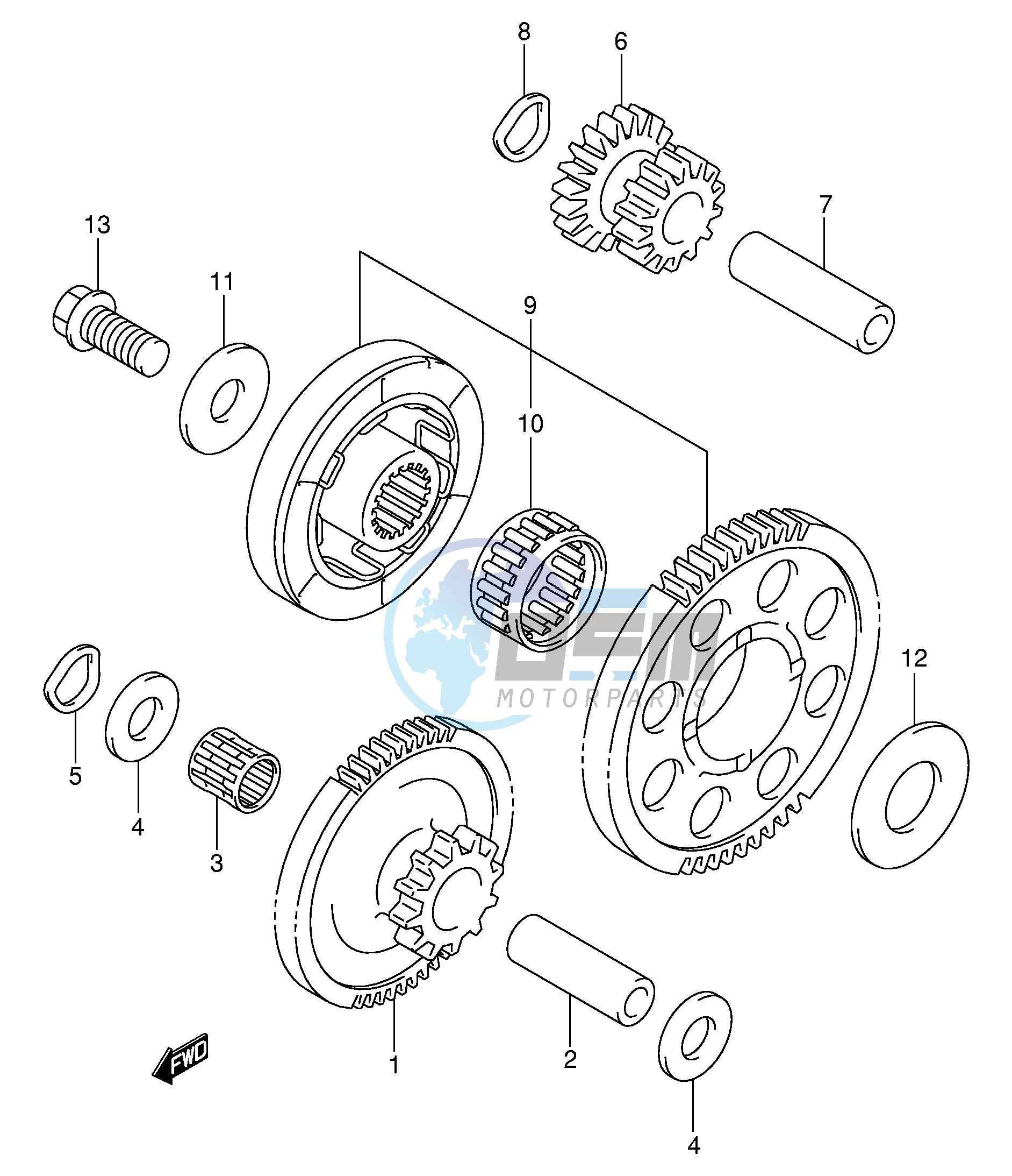 STARTER CLUTCH (MODEL X Y K1 K2)