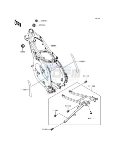 KX 125 J [KX125] (J1) [KX125] drawing FRAME