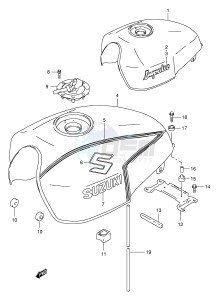 GSX400 (E30) drawing FUEL TANK