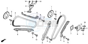 VT125C2 drawing CAM CHAIN/TENSIONER