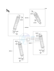 KAF 300 C [MULE 550] (C6-C7) [MULE 550] drawing SHOCK ABSORBER-- S- -