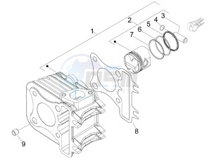 LX 50 4T-4V Touring drawing Cylinder - piston - wrist pin unit