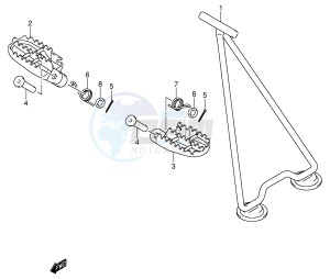 RM125 (E3-E28) drawing STAND - FOOTREST (MODEL K3 K4 K5)