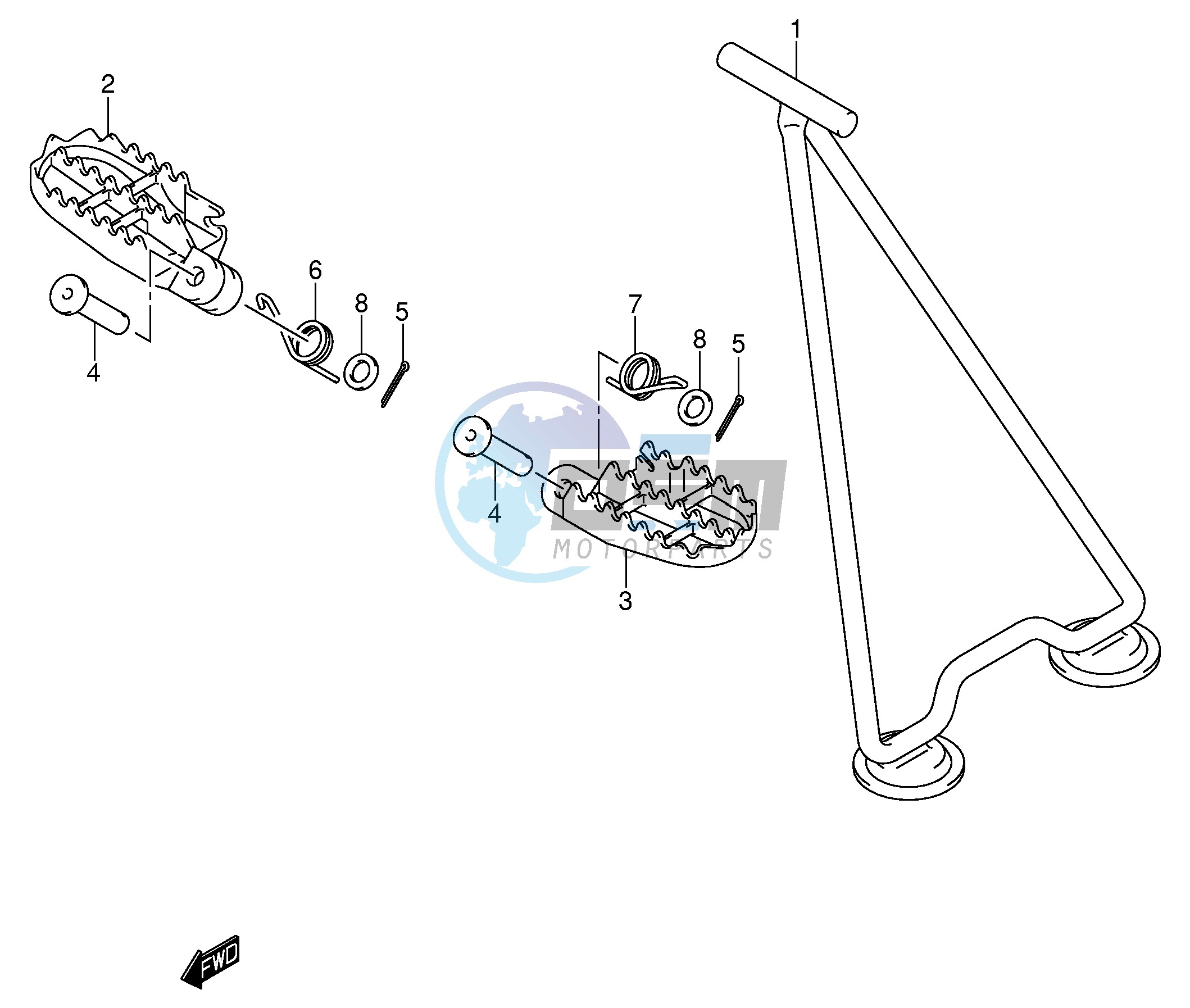 STAND - FOOTREST (MODEL K3 K4 K5)