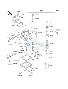 KMX 125 A [KMX 125] (A12-A14) [KMX 125] drawing CARBURETOR