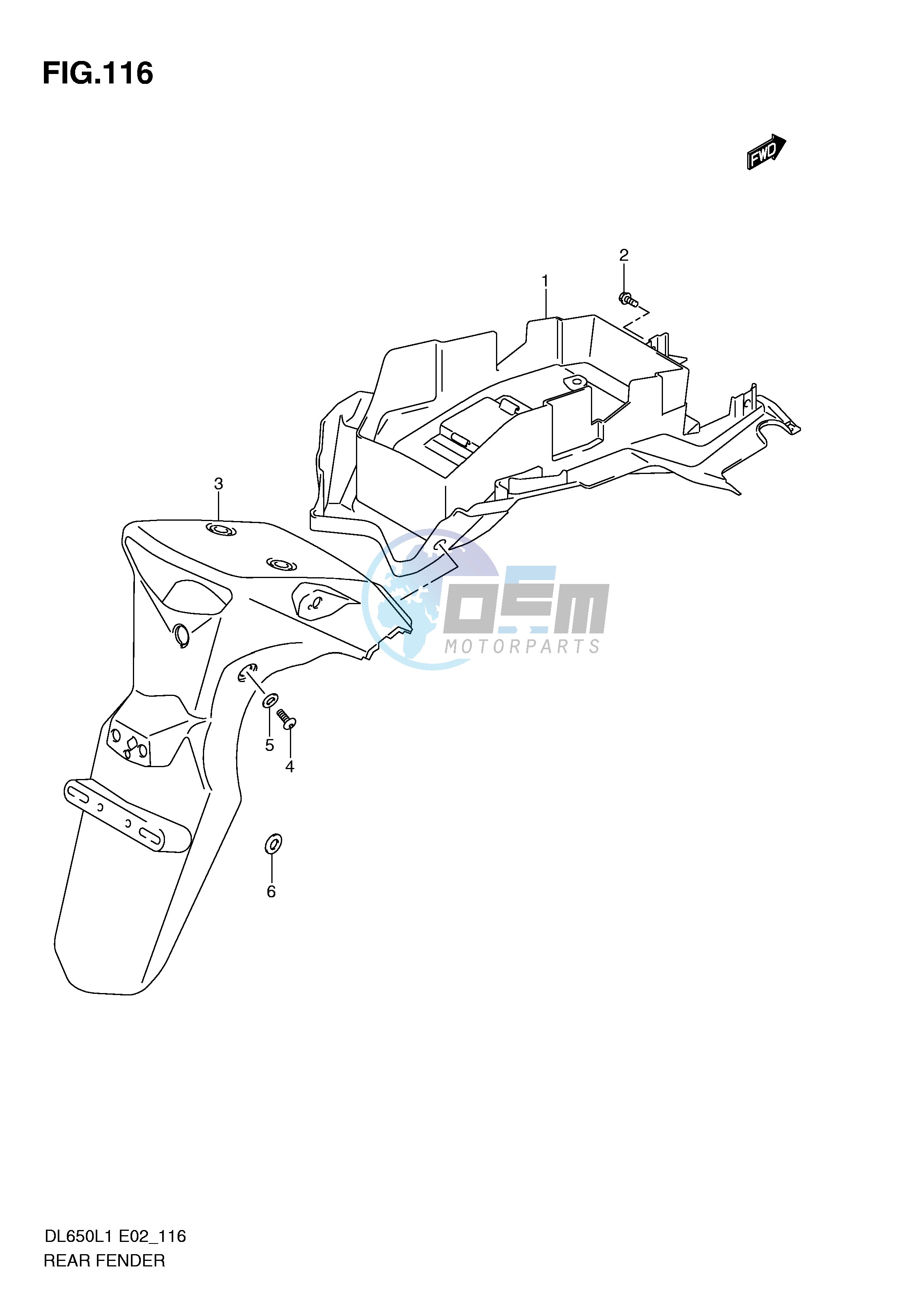 REAR FENDER (DL650AUEL1 E19)