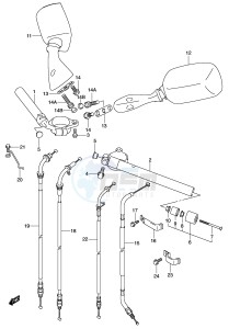 GSX-R600 (E2) drawing HANDLEBAR